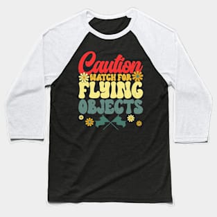 Winter Color Guard Caution Watch For Flying Objects Baseball T-Shirt